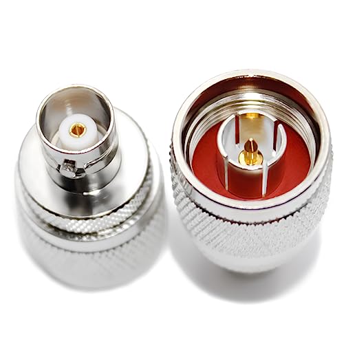 TOJOIN 2 Stück N-Stecker auf BNC-Buchse RF Koaxial-Adapter-Steckverbinder 4 GHz 50 Ohm für HF-Kabel, Koppler-Antenne, Verlängerungskabel, WiFi TOJOIN 2 Stück N-Stecker auf BNC-Buchse RF Koaxial-Adapter-Steckverbinder 4 GHz 50 Ohm für HF-Kabel, Koppler-Antenne, Verlängerungskabel, WiFi von UU TOJOIN