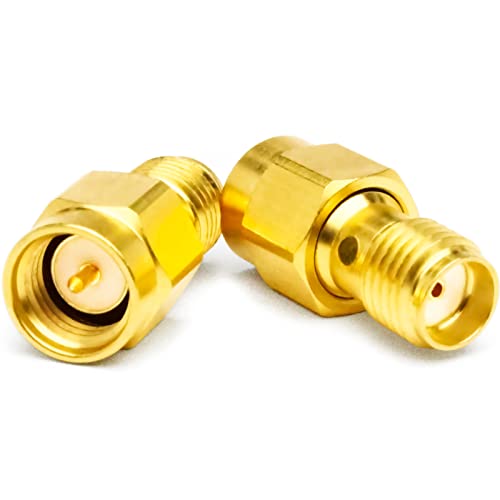 TOJOIN 2 Stück SMA JK RF Koaxial-Adapter-Stecker auf Buchse für RF-Kabel, Koppler für Antenne, Schinkenradio, WLAN TOJOIN 2 Stück SMA JK RF Koaxial-Adapter-Stecker auf Buchse für RF-Kabel, Koppler für Antenne, Schinkenradio, WLAN von UU TOJOIN