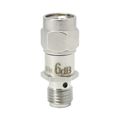 TOJOIN 2PCS RF Koaxial-Dämpfungsgerät, 12.4GHz 6dB 2W 50Ohm SMA Stecker auf SMA Buchse RF Coaxial Attenuator SMA Fester Dämpfungsregler von UU TOJOIN