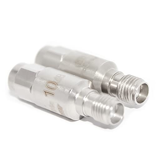 TOJOIN 2PCS RF Koaxial-Dämpfungsgerät, 8GHz 10dB 2W 50Ohm SMA Stecker auf SMA Buchse RF Coaxial Attenuator SMA Fester Dämpfungsregler von UU TOJOIN