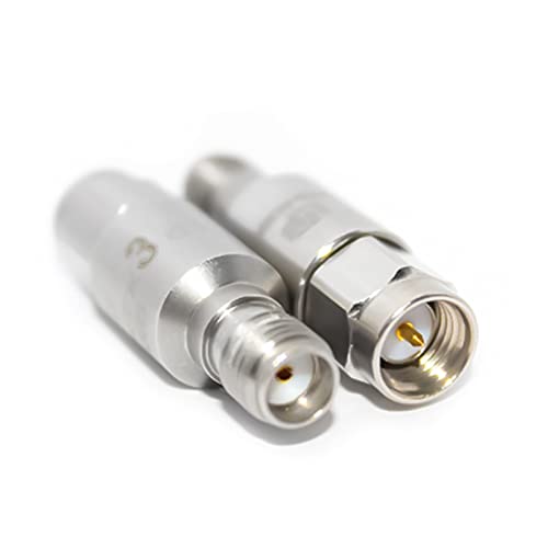 TOJOIN 2PCS RF Koaxial-Dämpfungsgerät, 8GHz 3dB 2W 50Ohm SMA Stecker auf SMA Buchse RF Coaxial Attenuator SMA Fester Dämpfungsregler von UU TOJOIN