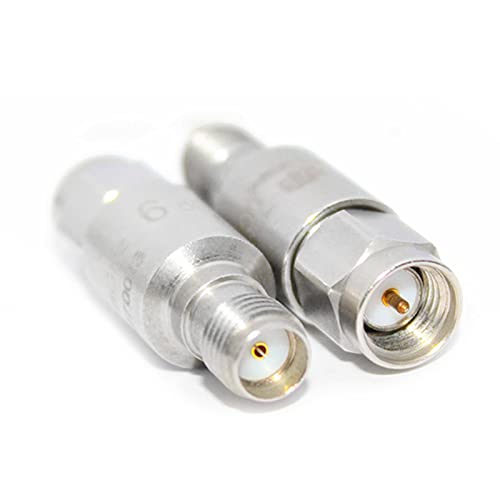 TOJOIN 2PCS RF Koaxial-Dämpfungsgerät, 8GHz 6dB 2W 50Ohm SMA Stecker auf SMA Buchse RF Coaxial Attenuator SMA Fester Dämpfungsregler von UU TOJOIN