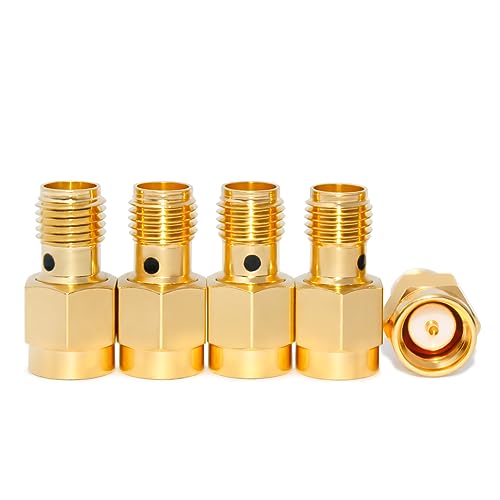TOJOIN HF-Koaxial-Adapter-Stecker, SMA-Stecker auf Buchse, DC-12 GHz, 50 Ohm, RF-SMA-Adapter für RF-Kabel, Koppler-Antenne, Verlängerungskabel, WLAN, 5 Stück TOJOIN HF-Koaxial-Adapter-Stecker, SMA-Stecker auf Buchse, DC-12 GHz, 50 Ohm, RF-SMA-Adapter für RF-Kabel, Koppler-Antenne, Verlängerungskabel, WLAN, 5 Stück von UU TOJOIN