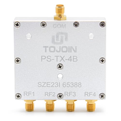 TOJOIN Passiver Leistungsverteiler 4 Wege für SMA Steckverbinder, Koaxialkabel Splitter 2-6GHz für RF/Mikrowellenmessungen Zubehör Splitter Koaxial, Antennensystem Korrosionsbeständig (PS-TX-4B) von UU TOJOIN