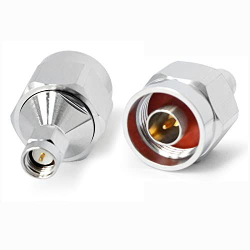TOJOIN RF Koaxialadapter Stecker SMA Stecker auf Typ-N Stecker für RF-Kabel, Koppler für Antenne, Schinkenradio, WLAN, 2 Stück TOJOIN RF Koaxialadapter Stecker SMA Stecker auf Typ-N Stecker für RF-Kabel, Koppler für Antenne, Schinkenradio, WLAN, 2 Stück von UU TOJOIN