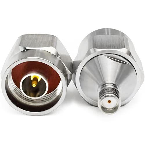 Tojoin 2 x SMA-Buchse auf N-Stecker, RF-Koaxialadapter, 6 GHz, 50 Ohm, für RF-Kabel, Kupplungsantenne, Verlängerungskabel, WiFi von UU TOJOIN