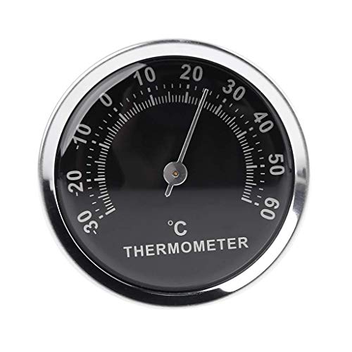 Starkes und haltbares Mini-Auto-Thermometer, 58 mm, mechanisches analoges Temperaturmessgerät mit Aufkleber von UU19EE