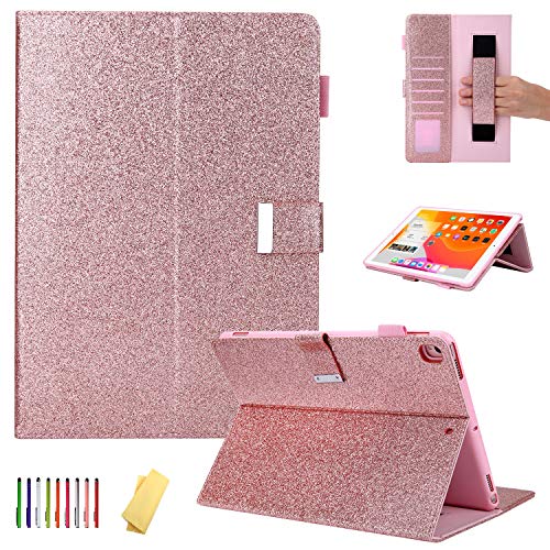 UUcover-Schutzhülle für Apple iPad 10.2 (7. Gen) 2019 & Air 3 26,7 cm (10,5 Zoll) 3. Generation Pro 10.5 2017 mit Stifthalter, Smart Stand PU Leder Folio Cover [Auto Wake/Sleep] Gold 01 ROSEGOLD von UUCOVERS