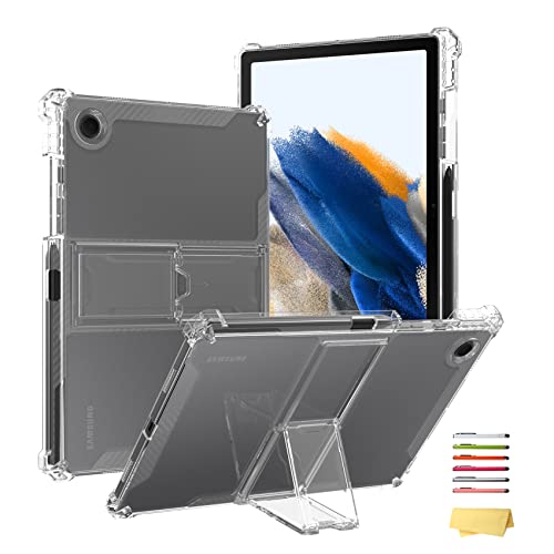 UUcovers Transparente Schutzhülle für Samsung Galaxy Tab A7 Lite 8,7 Zoll 2021 Modell (SM-T220/T225/T227) mit Ständer, ultradünn, leicht, Ständer, rutschfest, weiche TPU-Rückseite, transparent, von UUCOVERS