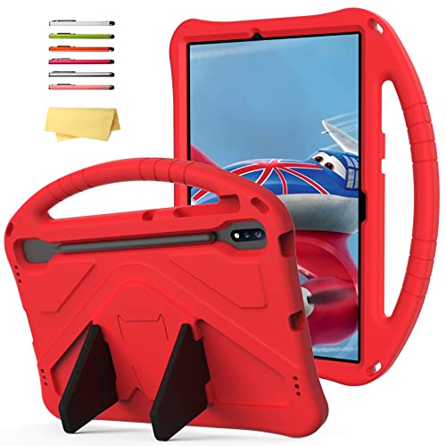 UUcovers Kinder-Schutzhülle für Galaxy Tab S9 Plus/Tab S9 FE Plus 2023/Tab S7 FE 5G 2021/Tab S8 Plus 2022/Tab S7 Plus 2020 12,5 Zoll mit S Stifthalter/Griff Ständer Abdeckung für Tab S9 FE+/S7 von UUCOVERS