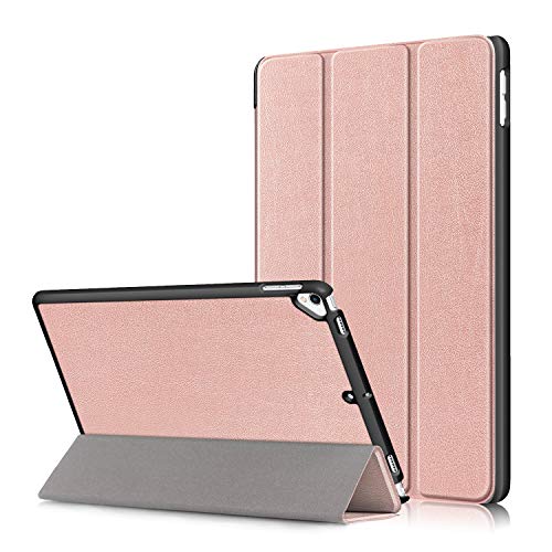 UUcovers iPad 10,2 Zoll Hülle 2020/2019 Trifold PU Leder Ultra Dünn Multi-Winkel Ständer Harte Rückseite Stoßfest Folio Smart Shell mit Auto Wake/Sleep für Apple 8. 7. Generation Zoll, Rosegold von UUCOVERS