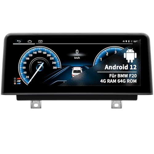Autoradio für BMW 1/2 Serie F20 F21 F22 F23 NBT, Android 12 8core 4+64 GB mit GPS Navigation und iDrive System CarPlay Android Auto, 10.25 Zoll Touchscreen Bluetooth 5.0 WLAN Unterstützt 4G SIM Karte von UUTouIoI