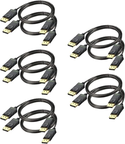UVOOI DisplayPort-auf-Kabel, 1,8 m, 10 Stück, DP-Display-Port-Kabel 4K für [4K@60Hz, 2K@165Hz, 2K@144Hz], kompatibel mit allen DisplayPort-Geräten von UVOOI