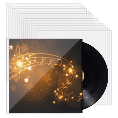 UVVRUR LP Schallplatten Hüllen, 50 Stück, 32,5 x 32,5 cm, transparent, für Single & Doppel LPs UVVRUR LP Schallplatten Hüllen, 50 Stück, 32,5 x 32,5 cm, transparent, für Single & Doppel LPs von UVVRUR