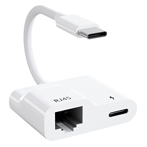 USB C Ethernet Adapter, USB C auf RJ45 Netzwerk, USB-C LAN Adapter mit PD 60W Ladefunktion, Thunderbolt Ethernet Adapter für MacBook Air/Pro, Pad Pro/Air, Surface, XPS, Galaxy und Mehr von UWECAN