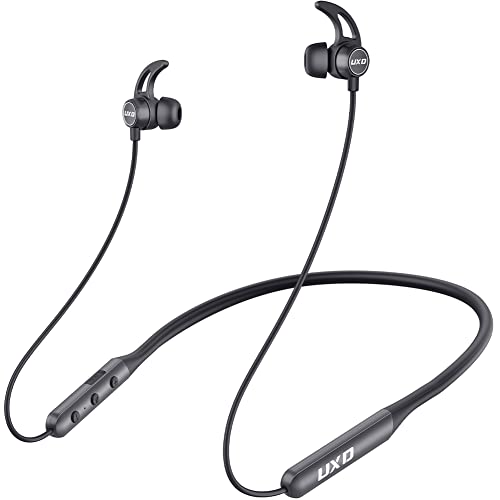 UXD Bluetooth-Kopfhörer, Bluetooth-Kopfhörer mit Nackenband, Wireless In-Ear Kopfhörer mit Mikrofon, bis zu 20 Stunden Laufzeit, für Laufen, Fitness von UXD