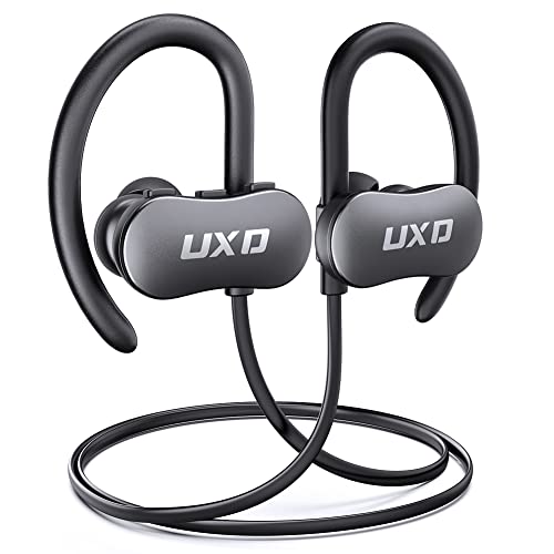 UXD Bluetooth-Kopfhörer, verbesserte kabellose Kopfhörer, Bluetooth 5.0, IPX7, wasserdicht, Sport-Ohrhörer mit CVC8.0-Mikrofon, In-Ear-Ohrhörer für Fitnessstudio, Laufen, Workout von UXD