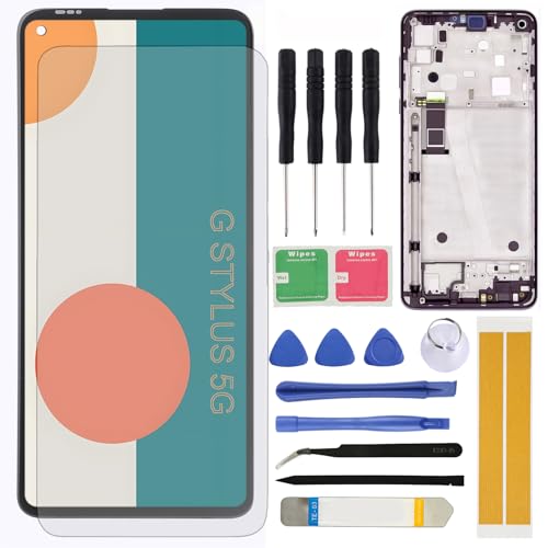 Ersatz-LCD-Bildschirm für Motorola G Stylus 5G XT213 XT2131DL XT2131-1 XT2131-3 XT2131-4 17,8 cm (6,8 Zoll) Montage LCD-Display Touchscreen Digitizer mit Rahmen Reparaturwerkzeuge von UYGHHK