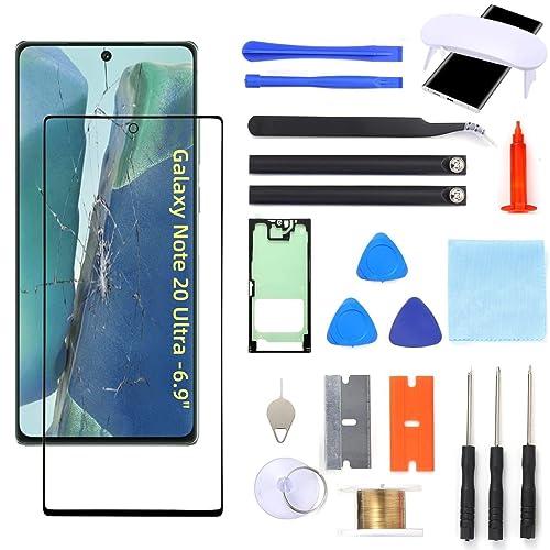 UYGHHK Note 20 Ultra Screen Replacement, Front Glass Outer Repair Kit Compatible with Samsung Galaxy Note 20 Ultra SM-N985F/SM-N986B Series 6.9 inch(No LCD & Touch Digitizer) von UYGHHK