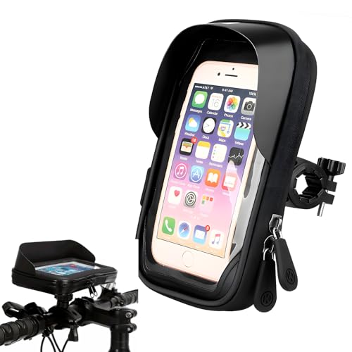 UYGTHI Handyhalterung Fahrrad Wasserdicht Smartphone Halterung Fahrrad 360° Drehbar Lenkertasche für 4.5–6.4 Zoll Handy Outdoor Touren von UYGTHI