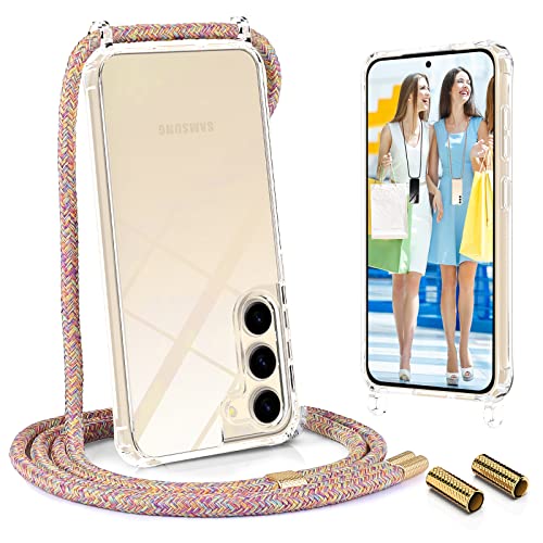 UYMO Handykette Hülle mit Band kompatibel mit Samsung Galaxy S23 5G 6.1" - | Necklace Transparent Handyhülle Case mit Schnur Abnehmbar |,Stoßfeste Schutzhülle zum Umhängen Kordel, Regenbogen UYMO Handykette Hülle mit Band kompatibel mit Samsung Galaxy S23 5G 6.1" - | Necklace Transparent Handyhülle Case mit Schnur Abnehmbar |,Stoßfeste Schutzhülle zum Umhängen Kordel, Regenbogen von UYMO