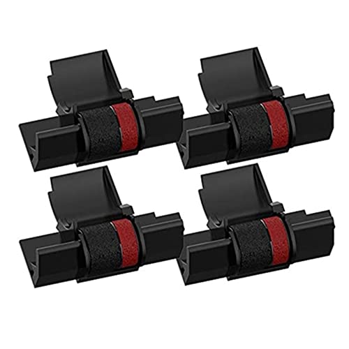 UYUYong 4Pcs Farbrolle Rechner Drucker Kassierer IR-40T Kompatible Farbbänder in Schwarz & Rot für CP13/ MP-12D/ MP-120DH für Sharp EL-1750V, EL-1801V FR2650A/2650TB etc von UYUYong