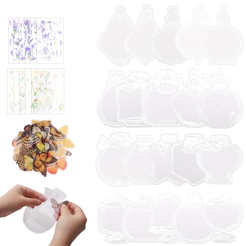 UYUYong 80 Stück Transparentes Lesezeichen Glaswaren Aufkleber Bookmark Getrocknete Blumen Lesezeichen für Lesen von Büchern Bastelkurse DIY-Geschenke UYUYong 80 Stück Transparentes Lesezeichen Glaswaren Aufkleber Bookmark Getrocknete Blumen Lesezeichen für Lesen von Büchern Bastelkurse DIY-Geschenke von UYUYong