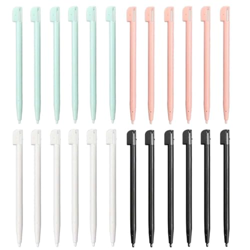 UYVPAER 24 Stück Eingabestift Stift Für NDS Ds Lite DSL Ndsl Pen Tip Spielkonsole Stylus Kunststoff Spielkonsole Zubehör（4 Farben） von UYVPAER