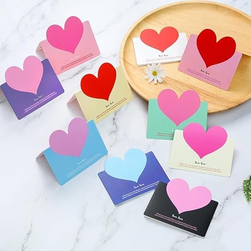 Liebe gefaltete Grußkarten für Valentinstag, Blumen, Geburtstage, Dankeskarten, Hochzeiten, und andere Anlässe, Karten mit Büroklammern (Farbe) von UYXiNONE
