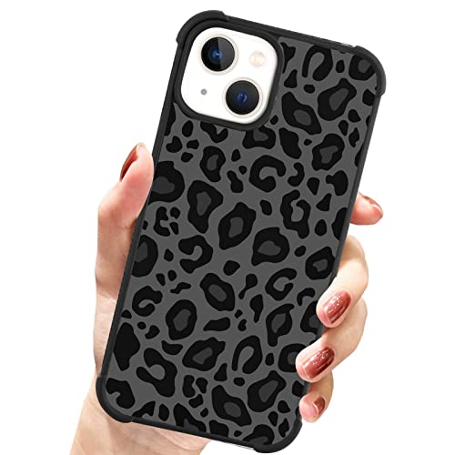 UZEUZA Designed für iPhone 14 Max Hülle 6,7 Zoll, Schwarzer Leopard Buntes Herz Niedlicher Elefant Design Reifen Ästhetisch Slim Handyhülle Stoßfeste TPU Hülle für iPhone 14 Max (2022) von UZEUZA