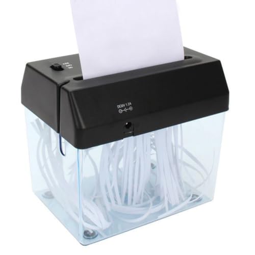 Uadme Aktenvernichter Mini, A6-Papierschneider, USB Streifenschnitt Papierschredder für Büro, Arbeitszimmer, Bibliothek, Schule und Zuhause, Automatische Fütterung von Uadme