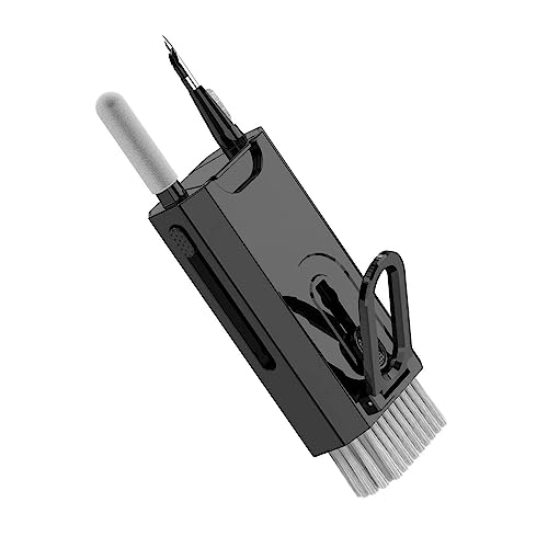 Uadme Elektronik Reinigungswerkzeug 8 in 1 Telefon Reinigungsset mit Bürstenreinigungsstift, Multifunktionsset für Kopfhörer, Tastatur, Laptop, Schwarz von Uadme