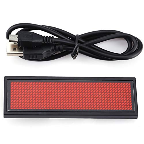Uadme LED-Namensschild – rotes LED-Laufschild/Namensschild/Message Tag Display Board von Uadme