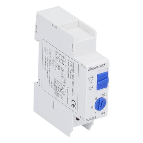 Uadme Treppenlichtzeitschalter, Treppenhausautomat, TMC20E AC 220V-240V 16A Mechanische Treppenhaus Zeitschalter Korridor Zeitschaltuhr, 0,5~20 Minuten, Schutzart IP20 Uadme Treppenlichtzeitschalter, Treppenhausautomat, TMC20E AC 220V-240V 16A Mechanische Treppenhaus Zeitschalter Korridor Zeitschaltuhr, 0,5~20 Minuten, Schutzart IP20 von Uadme