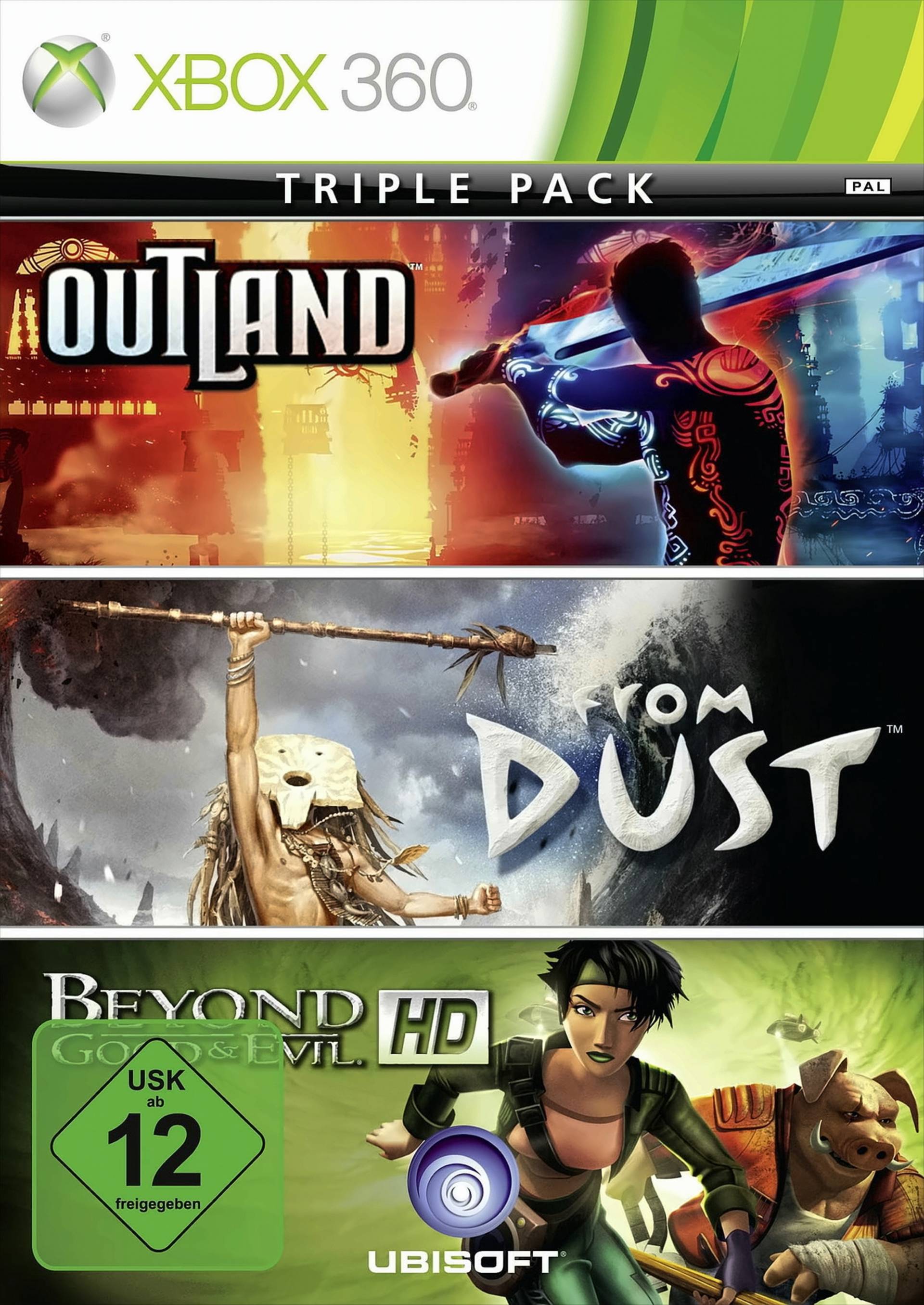 Xbox 360 Triple Pack: Outland / From Dust / Beyond Good & Evil HD von Ubi Soft