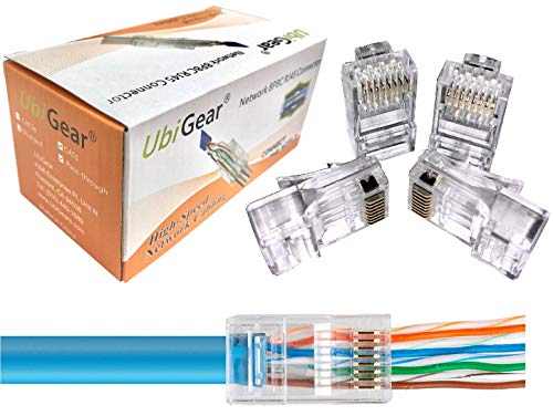 ubigear RJ45 Durch Netzwerkkabel Modular-Stecker 8p8 C Stecker Ende von UbiGear