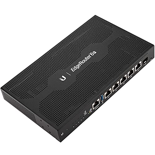 Ubiquiti Networks Edgerouter 6P Eingebauter Ethernet-Anschluss Schwarz Router Verkabelt von Ubiquiti Networks