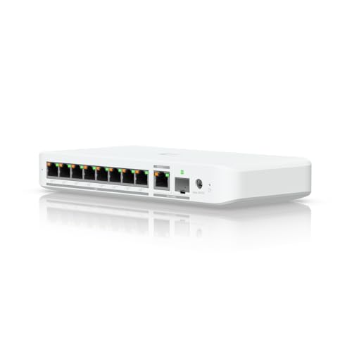 Ubiquiti Switch smart managed Layer2 9 Port o 8x 2,5 GbE PoE o 1x 10 GbE PoE bt In o Desktop o Lüfterlos o UniFi o USW-Flex-2.5G-8-PoE von Ubiquiti Networks