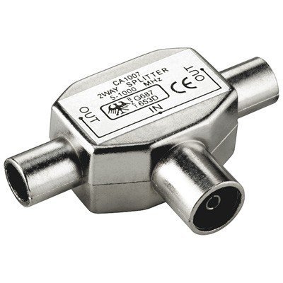 Unbekannt 10 Stück Koaxial T-Adapter (2X Koaxial-Stecker auf 1x Koaxial-Buchse) im Metallgehäuse von Ubiquiti Networks