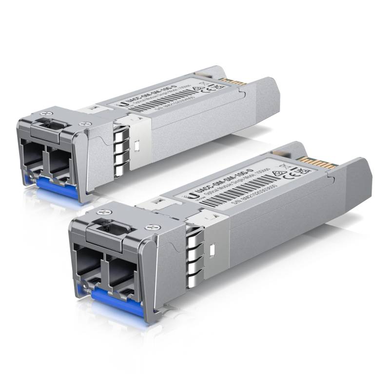 2er Pack Ubiquiti UACC-OM-SM-10G-D Transceiver-Modul SFP+, 10 Gbit/s, LC Duplex, bis zu 300 m von Ubiquiti