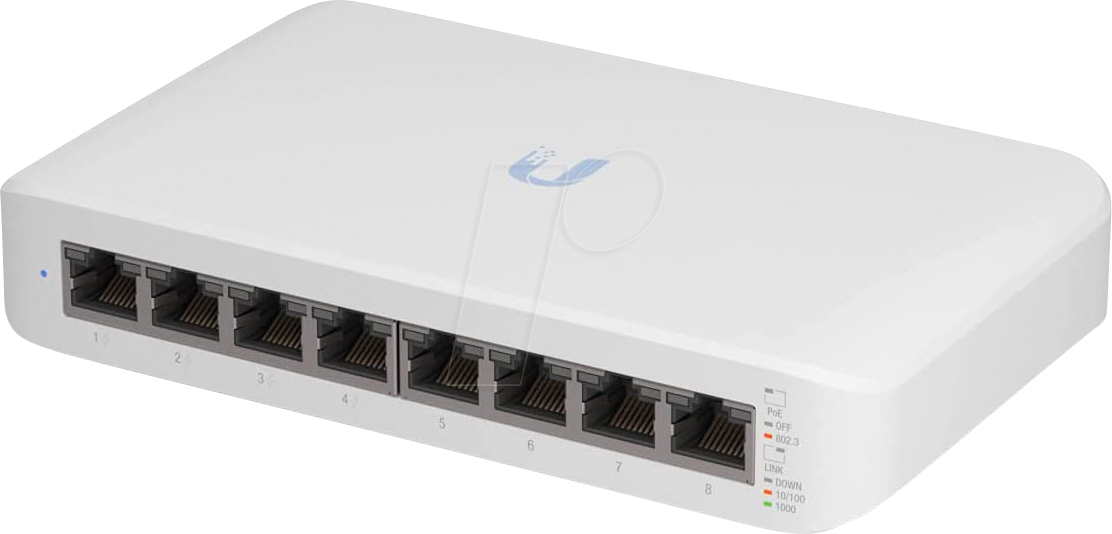 UBI USW-LITE8POE - Switch, 8-Port, Gigabit Ethernet, PoE+ von Ubiquiti
