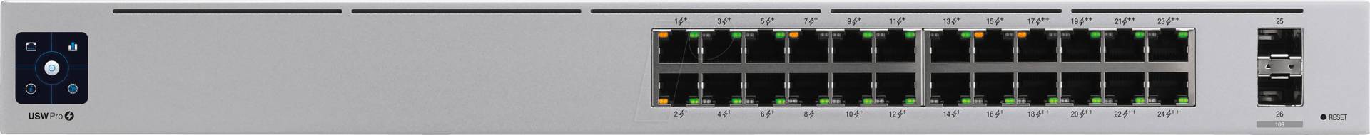 UBI USW-PRO24POE - Switch, 24-Port, Gigabit Ethernet, PoE++, SFP von Ubiquiti