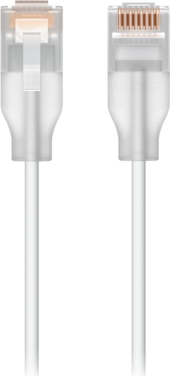 Ubiquiti UniFi - Patch-Kabel - RJ-45 (M) zu RJ-45 (M) - 12,0m - 2,9 mm - CAT 6 - Etherlighting-Technologie, 2,5 Gigabit Ethernet, nano-dünn, geformt - weiß (UACC-CABLE-PATCH-EL-12M-W) von Ubiquiti