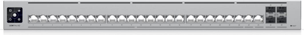 Ubiquiti Pro HD 24 Managed Switch 4x 10G SFP+, 2x 10G Ethernet, 22x 2.5G Ethernet (USW-PRO-HD-24) von Ubiquiti