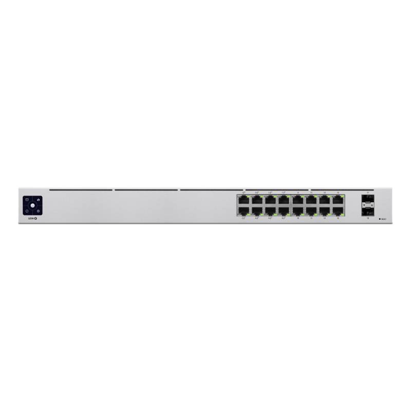 Ubiquiti Standard 16-Port PoE Managed Switch 16x Gigabit Ethernet (8x PoE+, max. 42W), 2x SFP von Ubiquiti