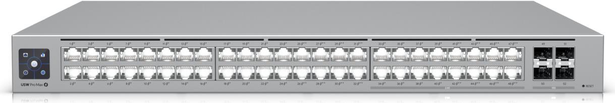 Ubiquiti USW-PRO-MAX-48-POE Netzwerk-Switch L3 2.5G Ethernet (100/1000/2500) Power over Ethernet (PoE) Grau (USW-PRO-MAX-48-POE) von Ubiquiti