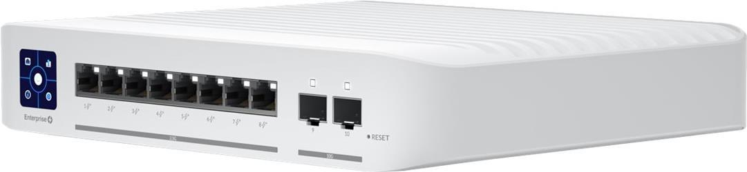 Ubiquiti UniFi Enterprise - Switch - L3 - managed - 8 x 10/100/1000/2.5G (PoE+) + 2 x 1 Gigabit/10 Gigabit SFP+ (Uplink) - Desktop - PoE+ (120 W) von Ubiquiti