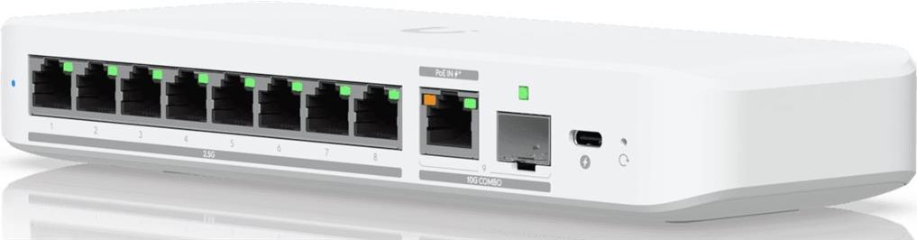 Ubiquiti UniFi Flex 2.5G - Switch - managed - 8 x 2.5GBase-T + 1 x 10Gb Ethernet + 1 x 10Gb Ethernet SFP+ (USW-FLEX-2.5G-8-EU) von Ubiquiti