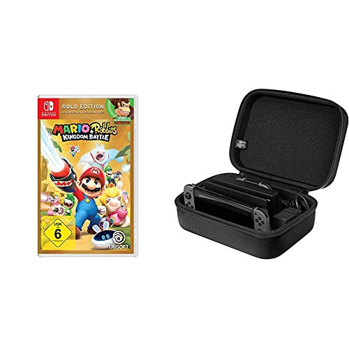 Mario & Rabbids Kingdom Battle - Gold Edition - [Nintendo Switch] & Amazon Basics - Reise- und Aufbewahrungsbox f√ºr die Nintendo Switch, Schwarz von Ubisoft