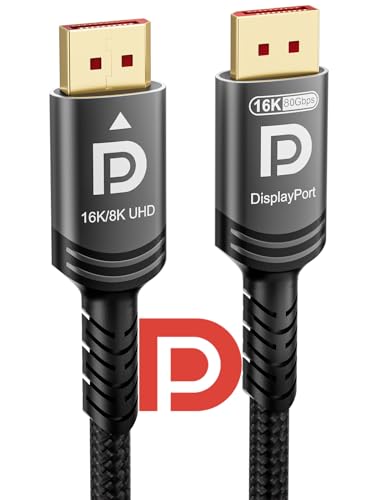 Ubluker 16k 8k DisplayPort 2.1 Kabel 80Gbps 1.5M, VESA-zertifiziert Ultra-high Bit Rate DP Kabel UHBR20 HDR10+ DSC1.2a 16k 60Hz 8k 120Hz 4k 240Hz 165Hz PC TV Ryzen7900 FreeSync G-Sync Ubluker 16k 8k DisplayPort 2.1 Kabel 80Gbps 1.5M, VESA-zertifiziert Ultra-high Bit Rate DP Kabel UHBR20 HDR10+ DSC1.2a 16k 60Hz 8k 120Hz 4k 240Hz 165Hz PC TV Ryzen7900 FreeSync G-Sync von Ubluker